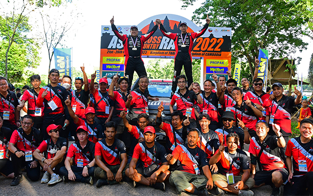 チーム三菱ラリーアートがアジアクロスカントリーラリー2022に初参戦で総合優勝!