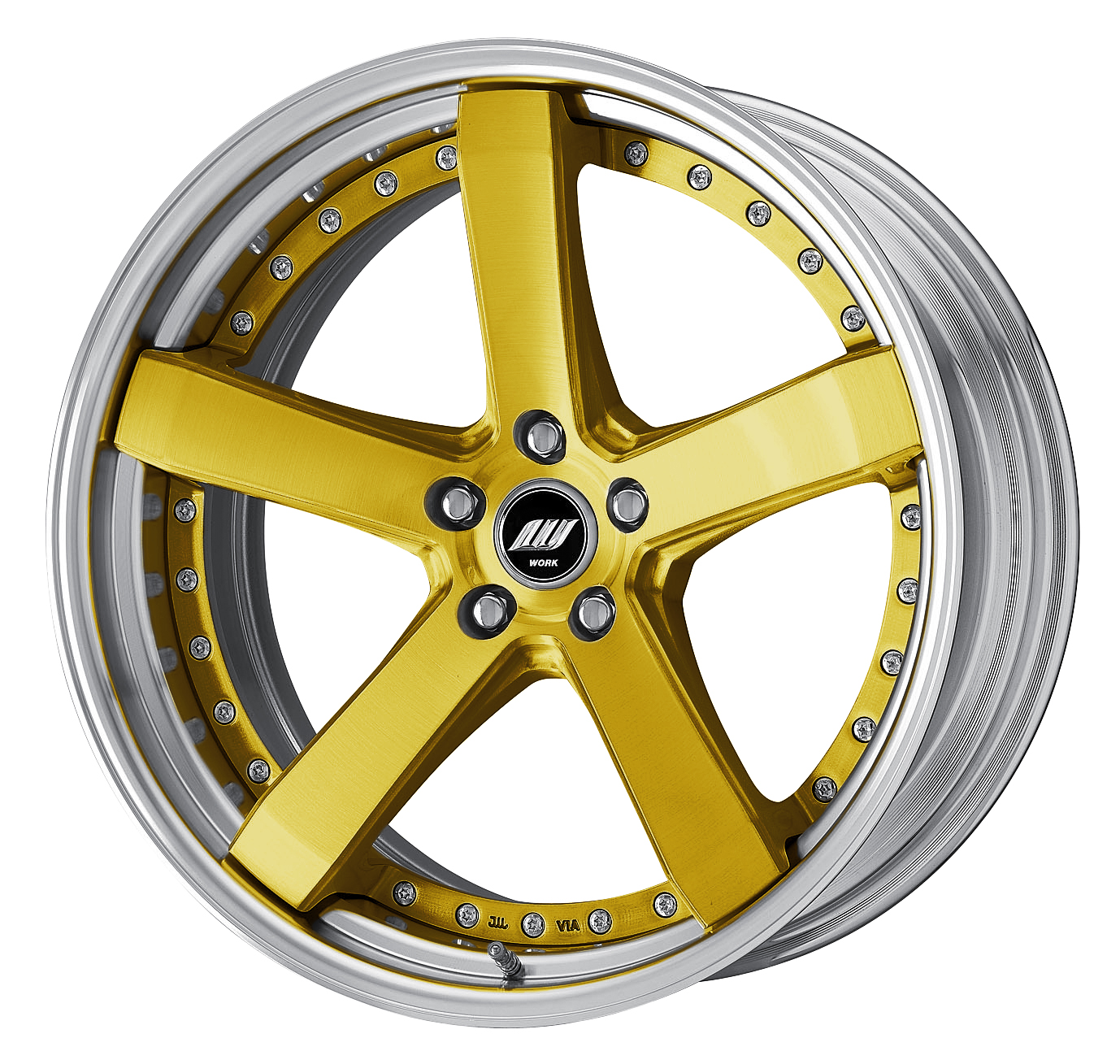 ■サイズ:21inch<br />
■ディスク:ディープコンケイブ(形状)/インペリアルゴールド(カスタム)<br />
■リム:STEP RIM(形状)/カットアルマイト(標準)<br />
■センターキャップ:ブラック(標準)