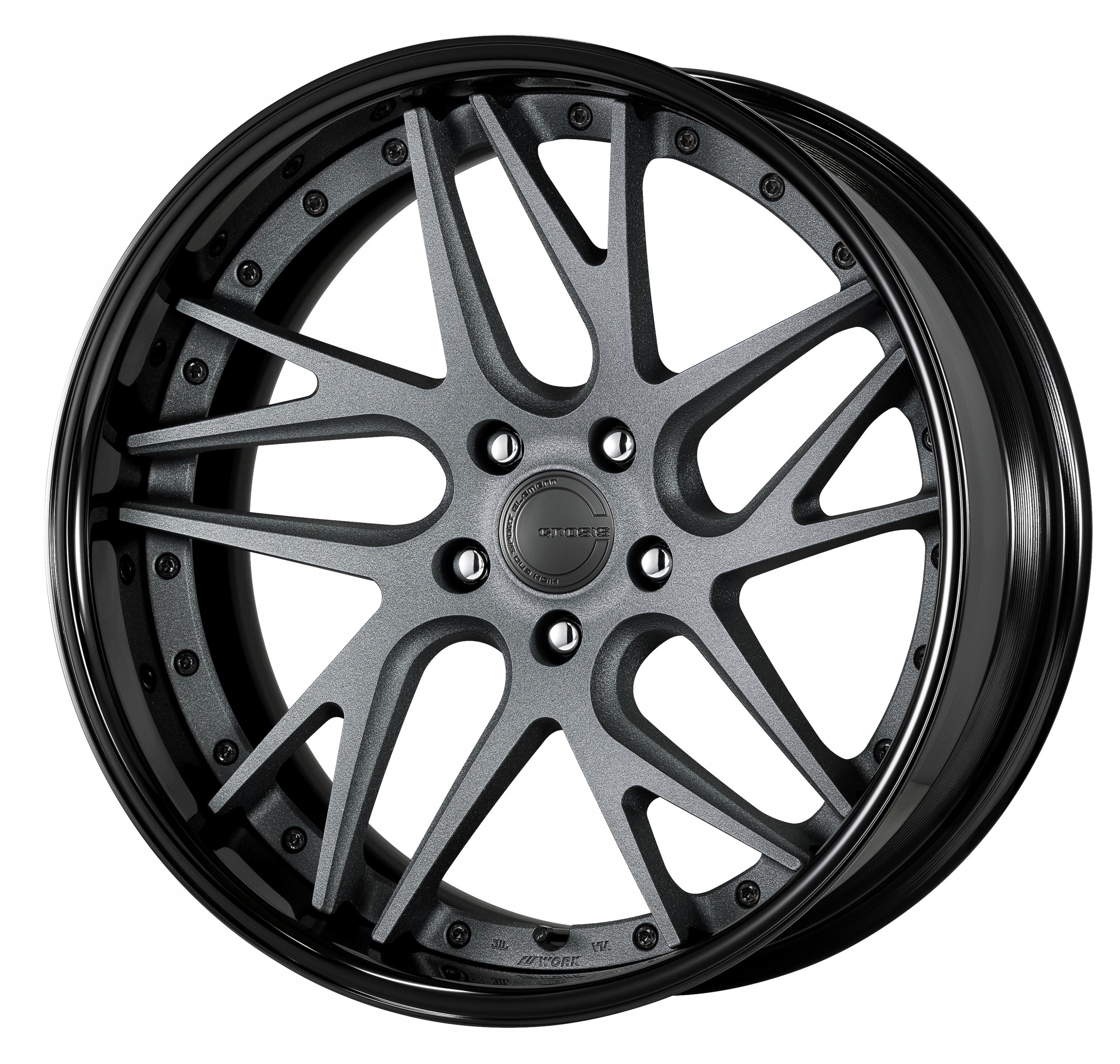 ■サイズ:20inch<br />
■ディスク:ディープコンケイブ(形状)/テクスチャーチャコールグレー(カスタム)<br />
■リム:FULL REVERSE(形状)/ブラックアルマイト(カスタム)<br />
■センターキャップ:マットブラック(セレクトオプション)<br />
■ピアスボルト:ブラッククロームピアスボルト(カスタム)<br />
■エアバルブ:ブラックエアバルブ(カスタム)