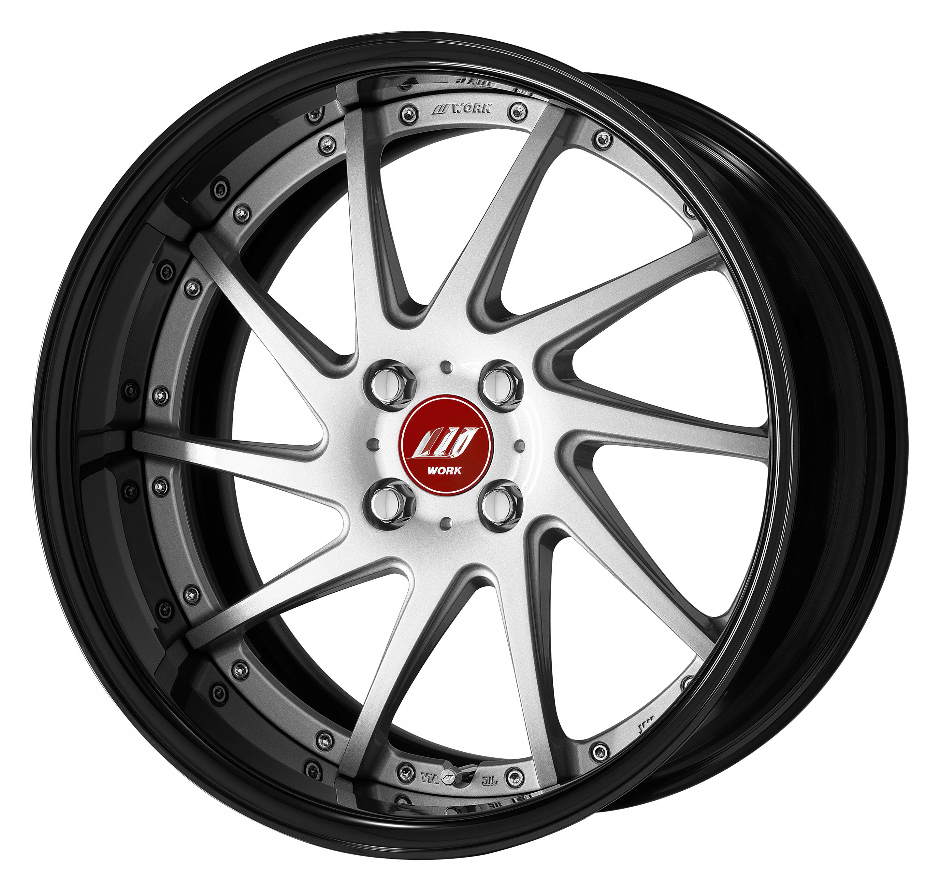 ■Size: 17inch<br />
■disk: Light grayish silver (standard)<br />
■rim: FULL REVERSE (shape) / black alumite (custom)<br />
■ Center cap: Red W emblem (optional)