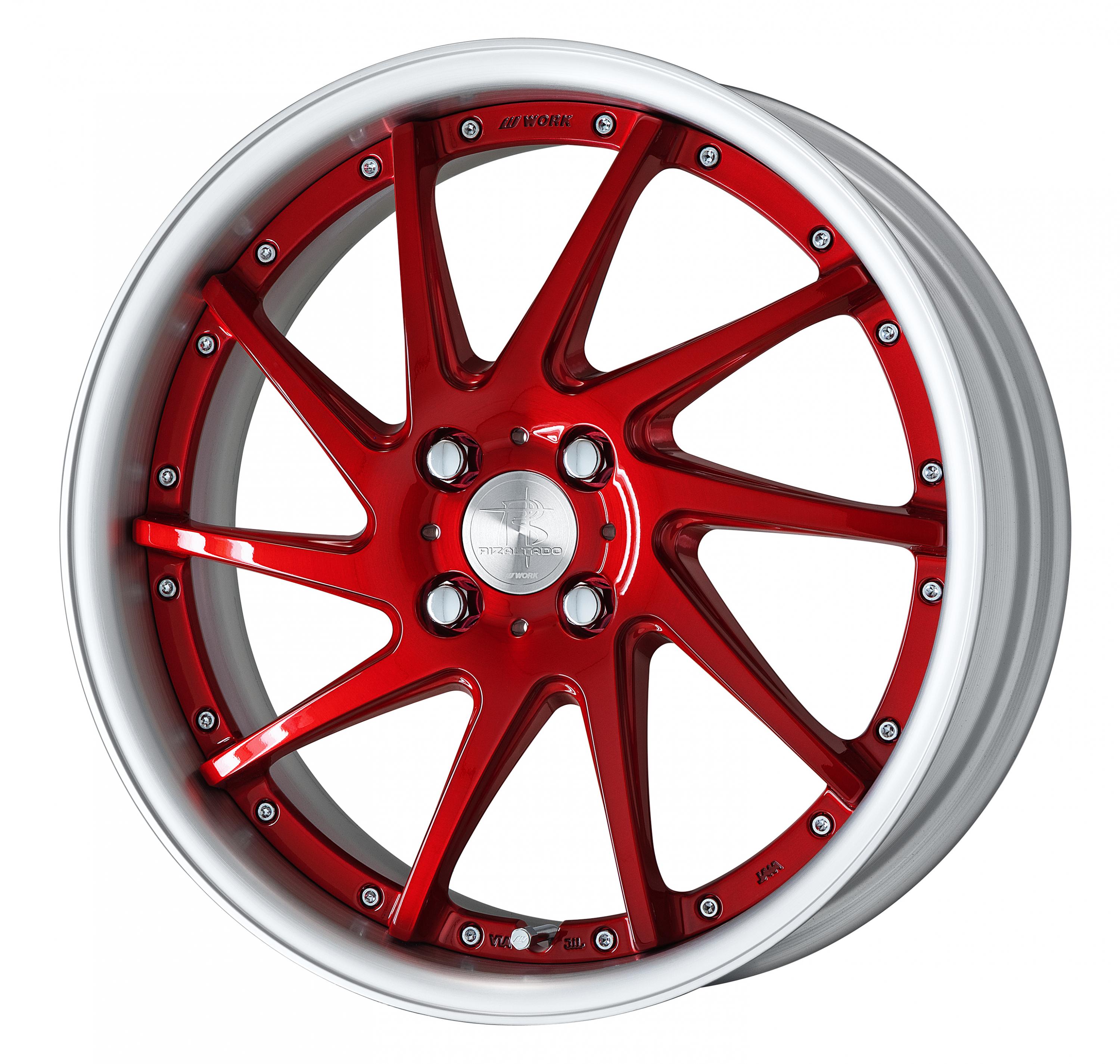 ■Size: 17inch<br />
■disk: Clear red brushed (custom)<br />
■rim: FULL REVERSE (shape) / brushed (custom)<br />
■ Center cap: standard