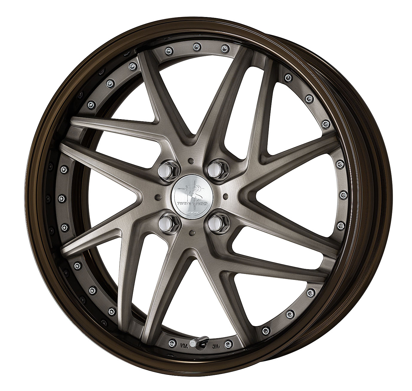 ■サイズ:17inch<br />
■ディスク:マットグレーブラッシュド(カスタム)<br />
■リム:FULL REVERSE(形状)/ブロンズアルマイト(カスタム)<br />
■センターキャップ:標準