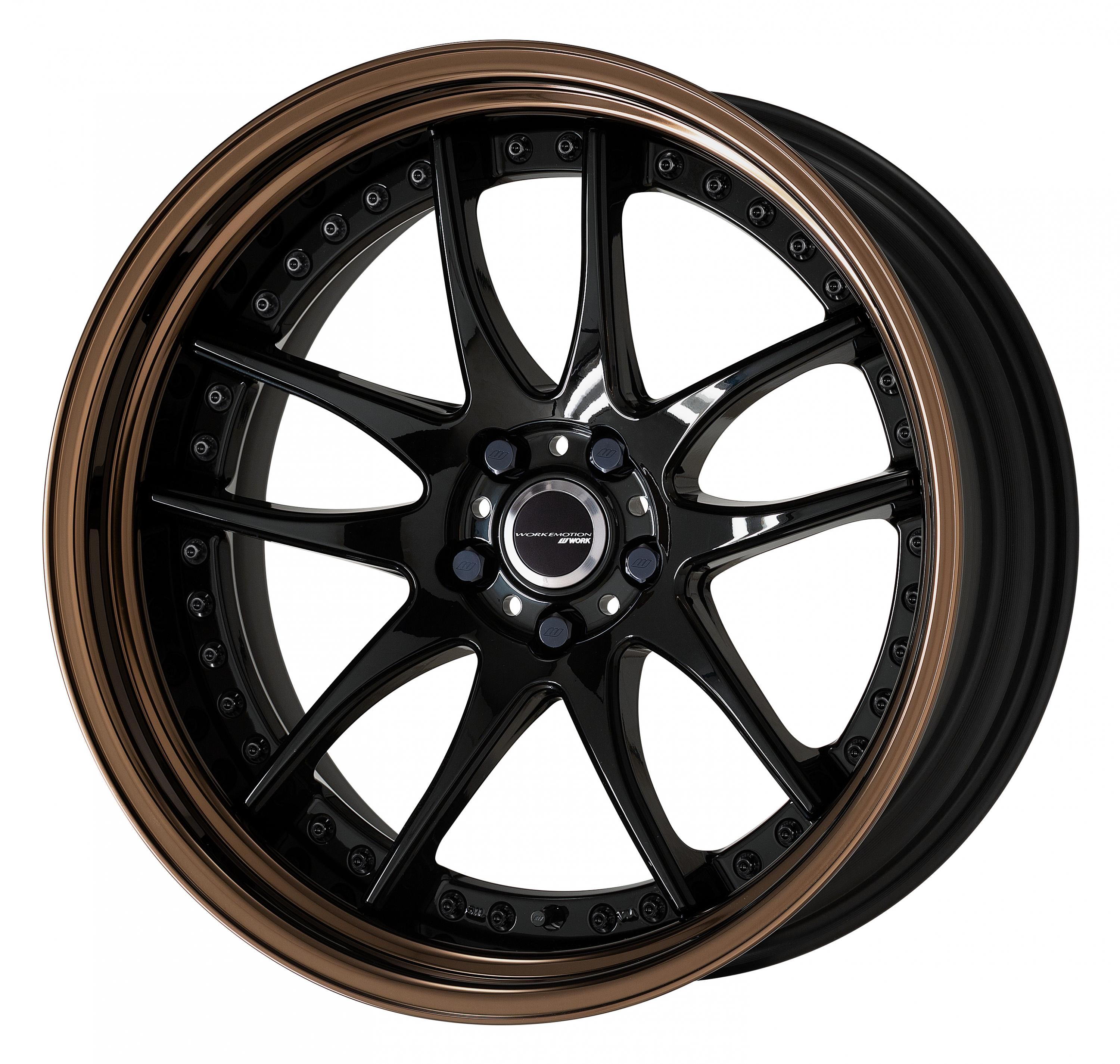■Size: 20-inch<br />
■Disc: Deep Concave (Shape) / Black (Standard)<br />
■Rim: Step Rim (Shape) / Bronze Anodized (Custom)<br />
■Center Cap: Flat Type Black (Optional)<br />
■Piercing Bolt: Black Chrome Piercing Bolt (Custom)<br />
■Air Valve: Black Air Valve (Custom)