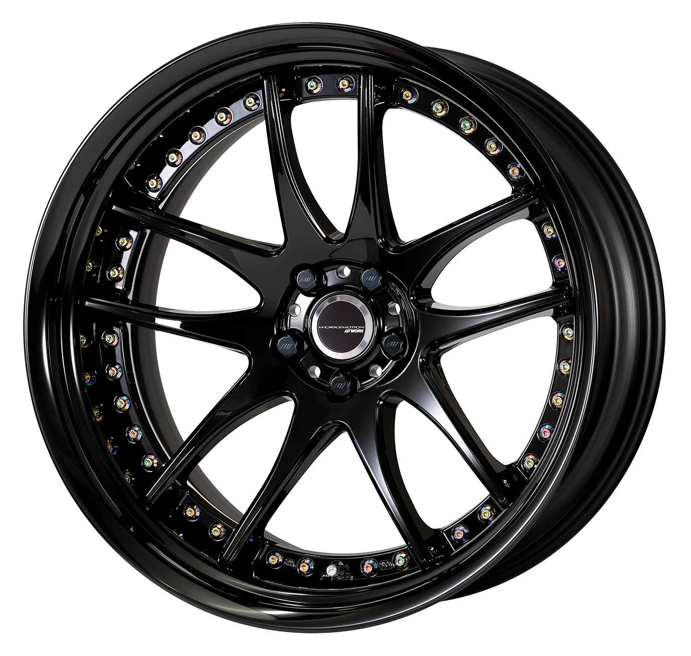 ■Size: 21-inch<br />
■Disc: Deep Concave (Shape) / Black (Standard)<br />
■Rim: Step Rim (Shape) / Black Anodized (Custom)<br />
■Center Cap: Flat Type Black (Optional)<br />
■Piercing Bolt: Titanium Coated Piercing Bolt (Custom)<br />
■Air Valve: Chrome Plated Air Valve (Custom)