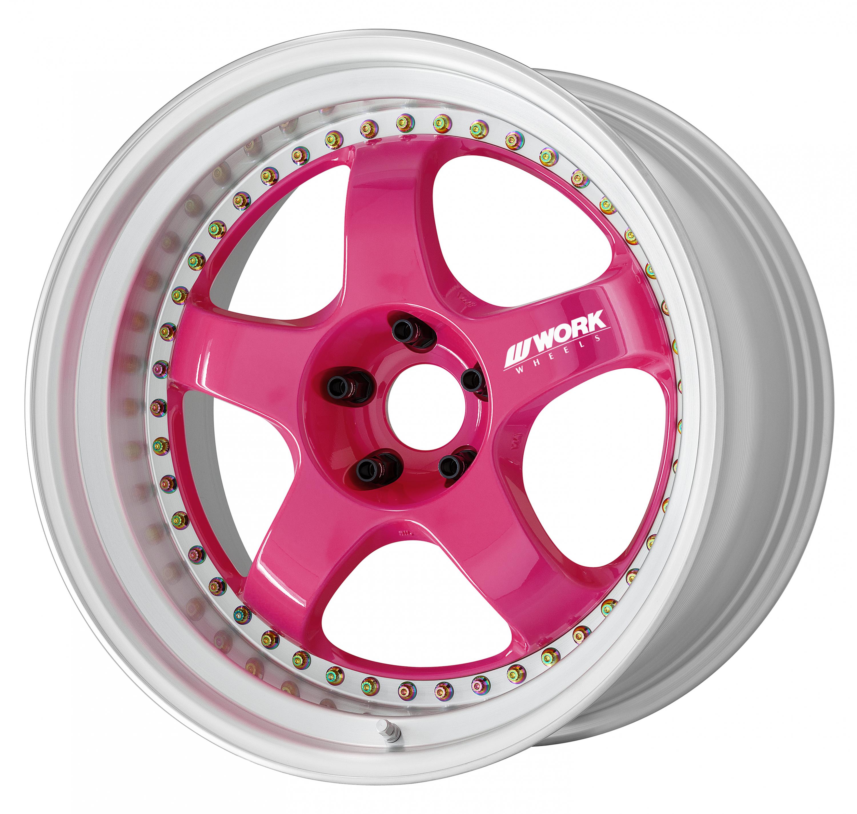 ■Size: 20-inch<br />
■Disc: Cassis Haze (Custom)<br />
■Rim: Normal (Shape) / Brushed (Custom)<br />
■Piercing Bolt: Titanium-Coated Piercing Bolt (Custom)<br />
■Stickers: Included