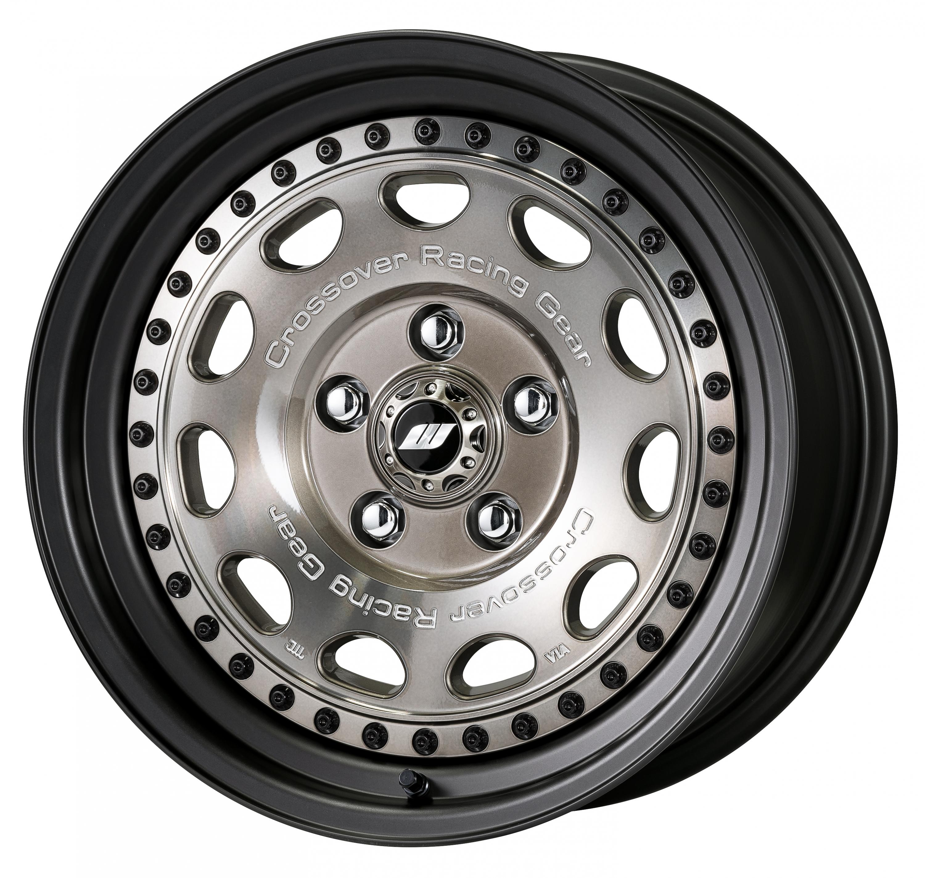 ■サイズ:16inch 8.0J +13 5H-114.3<br />
■ディスク:トランスグレーポリッシュ(カスタム)<br />
■リム:NORMAL(形状)/マットブラックアルマイト(カスタム)<br />
■センターキャップ:Wエンブレム(オプション)<br />
■ピアスボルト:ブラッククロームピアスボルト(カスタム)<br />
■エアバルブ:ブラックエアバルブ(カスタム)