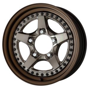 ■サイズ：16inch 6.0J +13 5H-139.7
■ディスク：トランスグレーポリッシュ(カスタム)
■リム：NORMAL(形状)/マットブロンズアルマイト(カスタム)
■ピアスボルト：ブラッククロームピアスボルト(カスタム)
■エアバルブ：ブラックエアバルブ(カスタム)