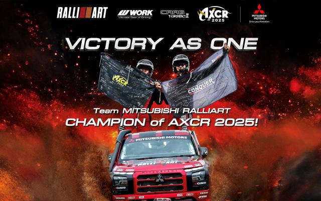 チーム三菱ラリーアート、ワークのCRAG T-GRABICⅡを装着したトライトンでAXCR2025 悲願の王座奪還達成！！