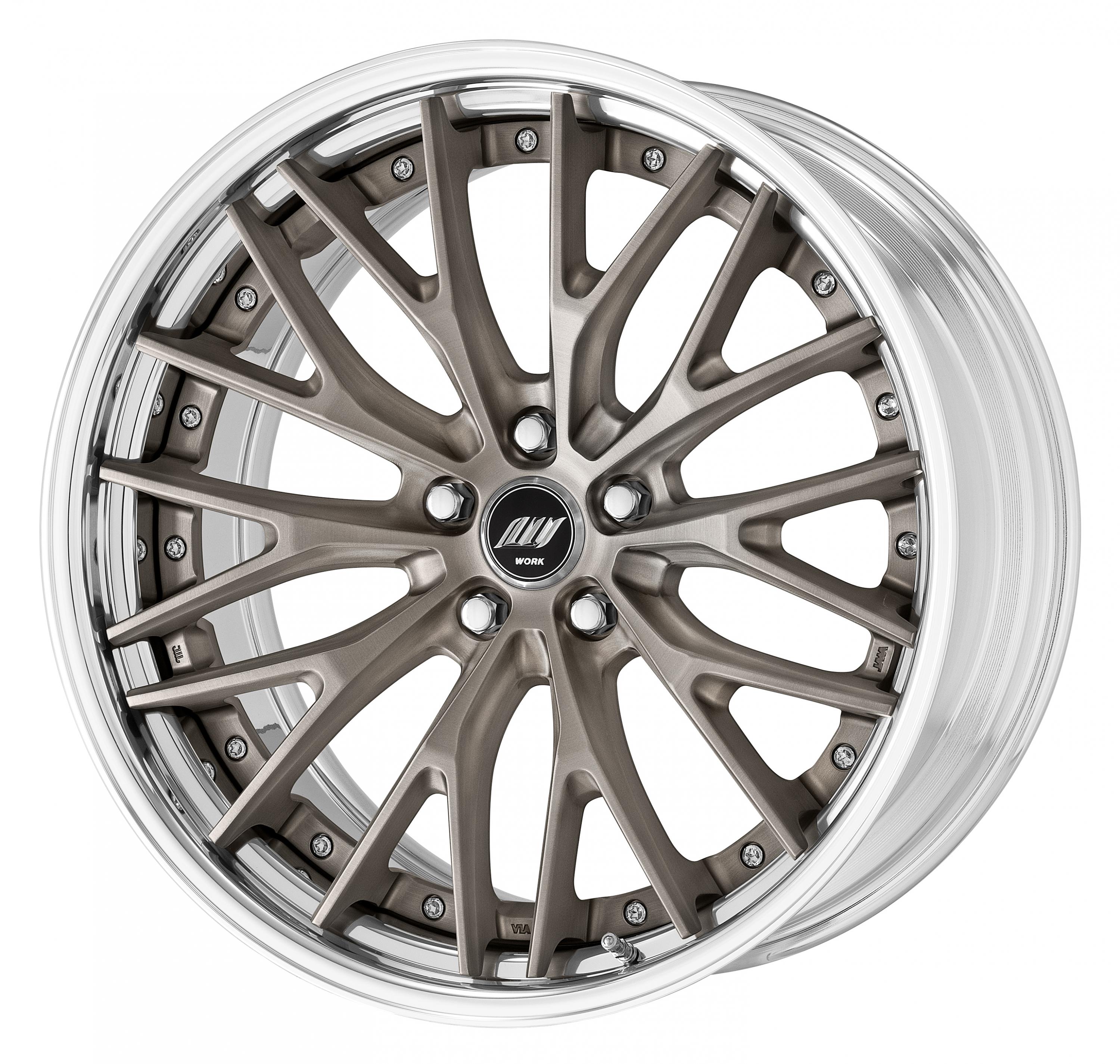 ■Size: 20inch<br />
■Disc: Deep concave (shape)/matte gray brushed (custom)<br />
■Rim: STEP RIM (shape)/buff anodized (standard)<br />
■Center cap: Black (standard)