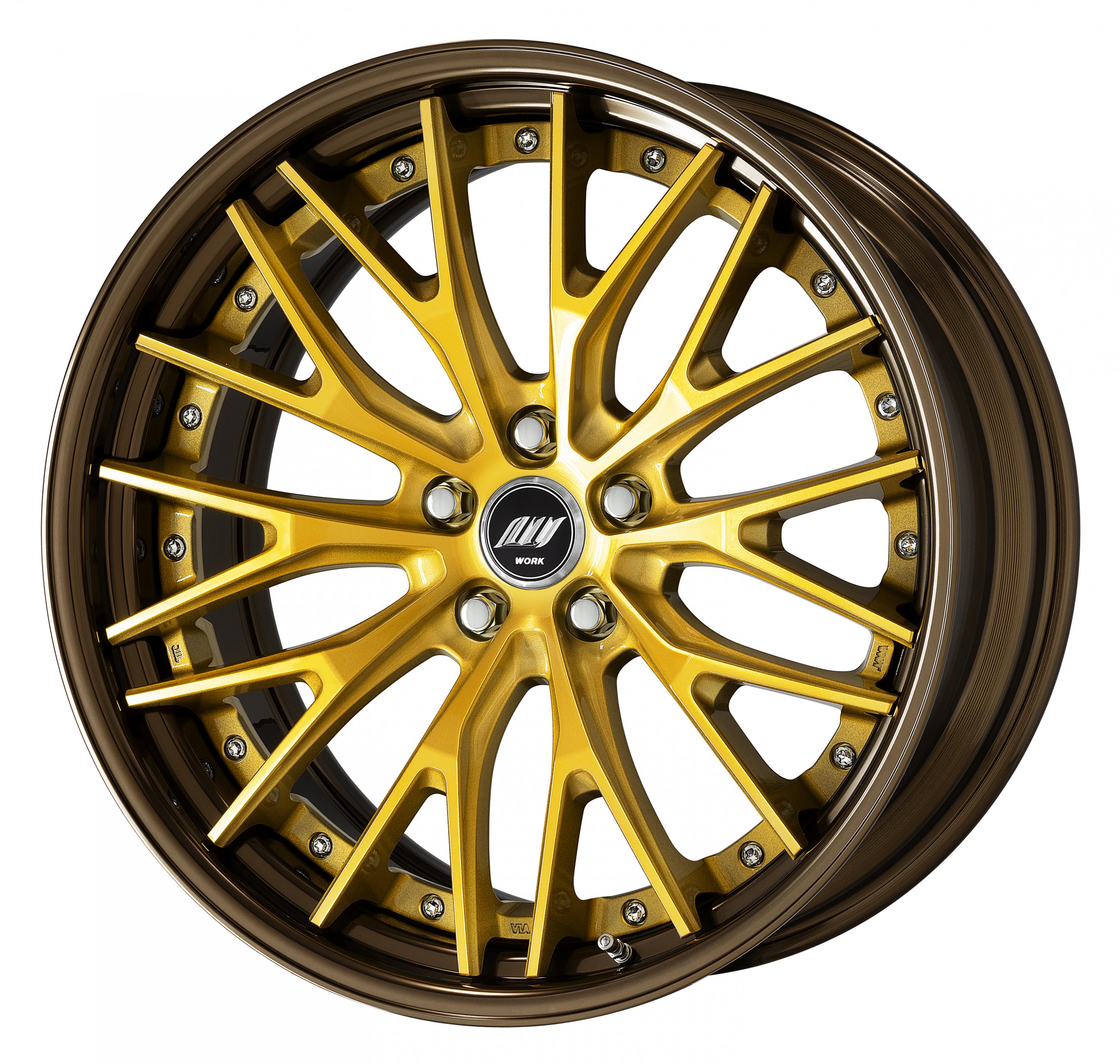 ■Size: 20inch<br />
■Disc: Deep concave (shape)/Imperial gold (custom)<br />
■Rim: STEP RIM (shape)/bronze alumite (custom)<br />
■Center cap: Black (standard)