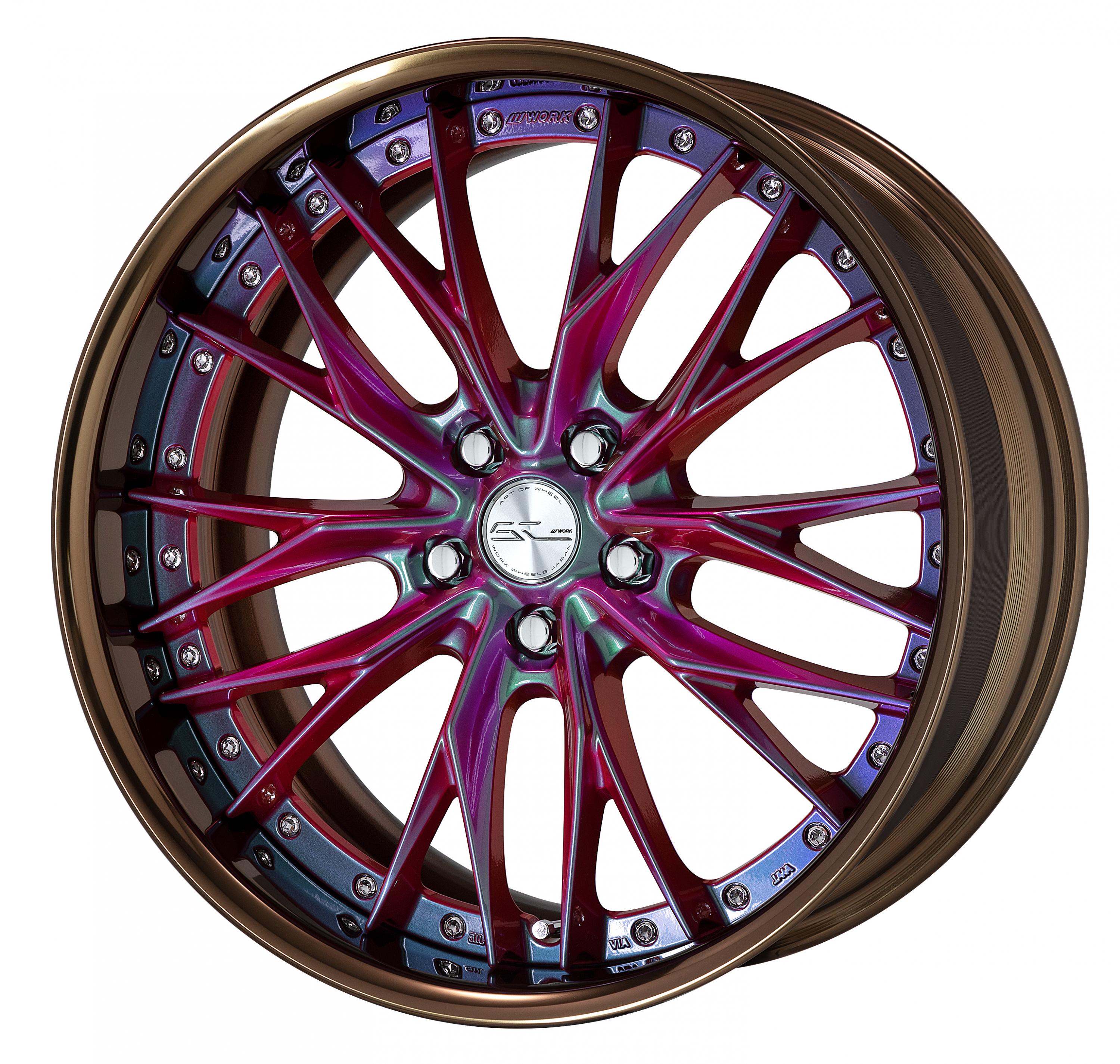 ■Size: 20inch<br />
■Disc: Asterism Red (custom)<br />
■Rim: FULL REVERSE (shape)/bronze alumite (custom)<br />
■Center cap: Spin (standard)