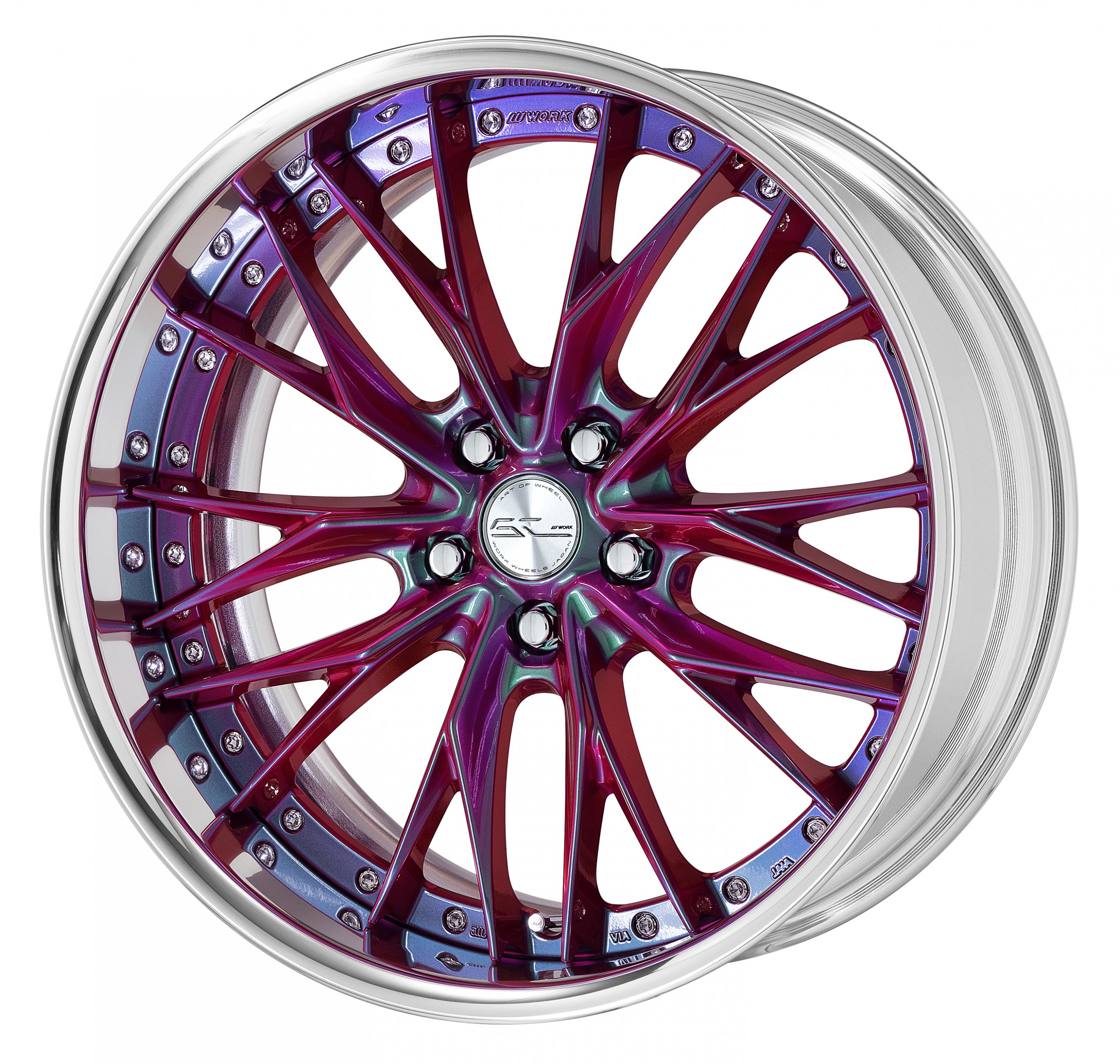 ■Size: 20inch<br />
■Disc: Asterism Red (custom)<br />
■Rim: FULL REVERSE (shape)/buff anodized (standard)<br />
■Center cap: Spin (standard)