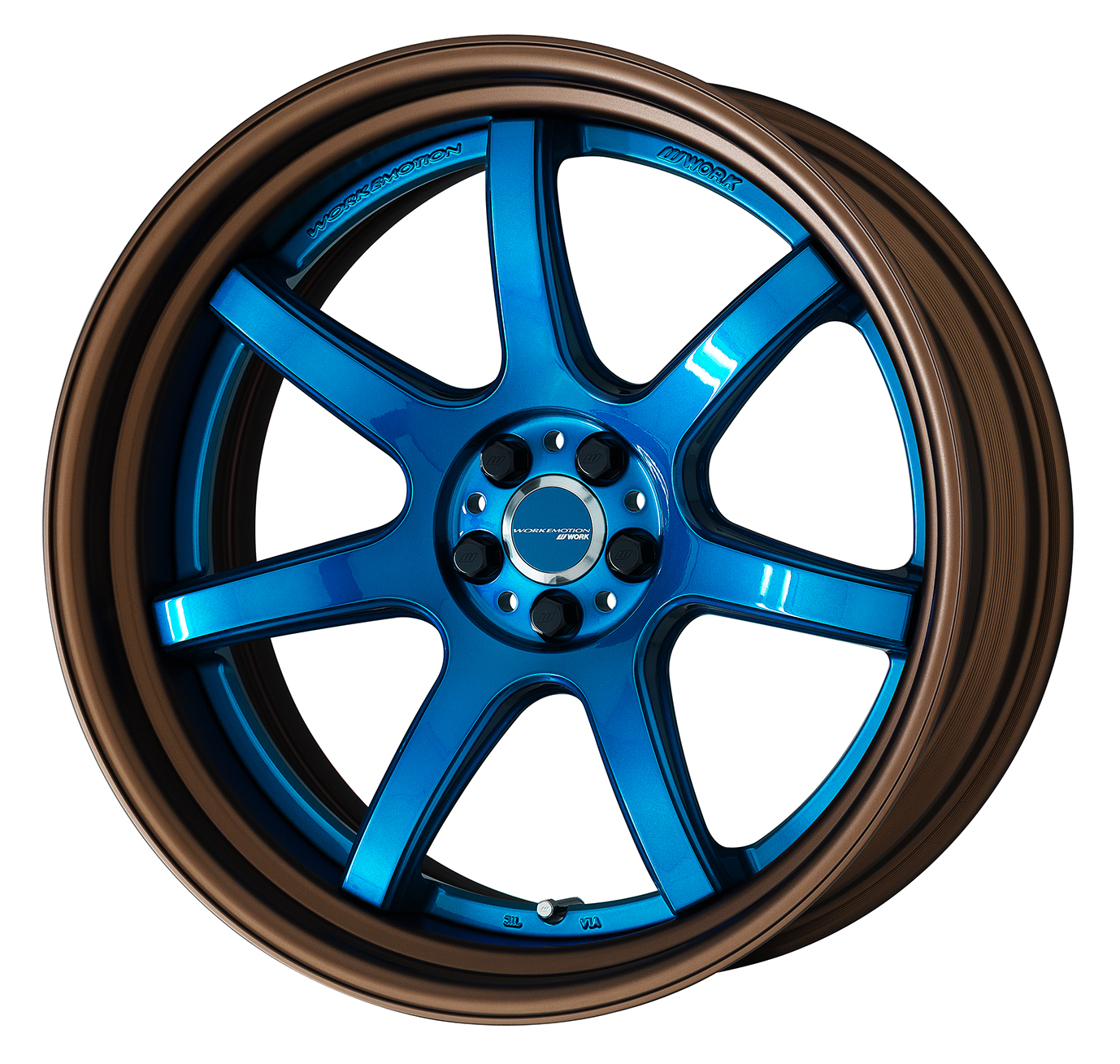 ■Size: 20-inch<br />
■Disc: Deep Concave (Shape) / Candy Blue (Custom)<br />
■Rim: Step Rim (Shape) / Matte Bronze Anodized (Custom)<br />
■Center Cap: Flat Type Blue (Optional)