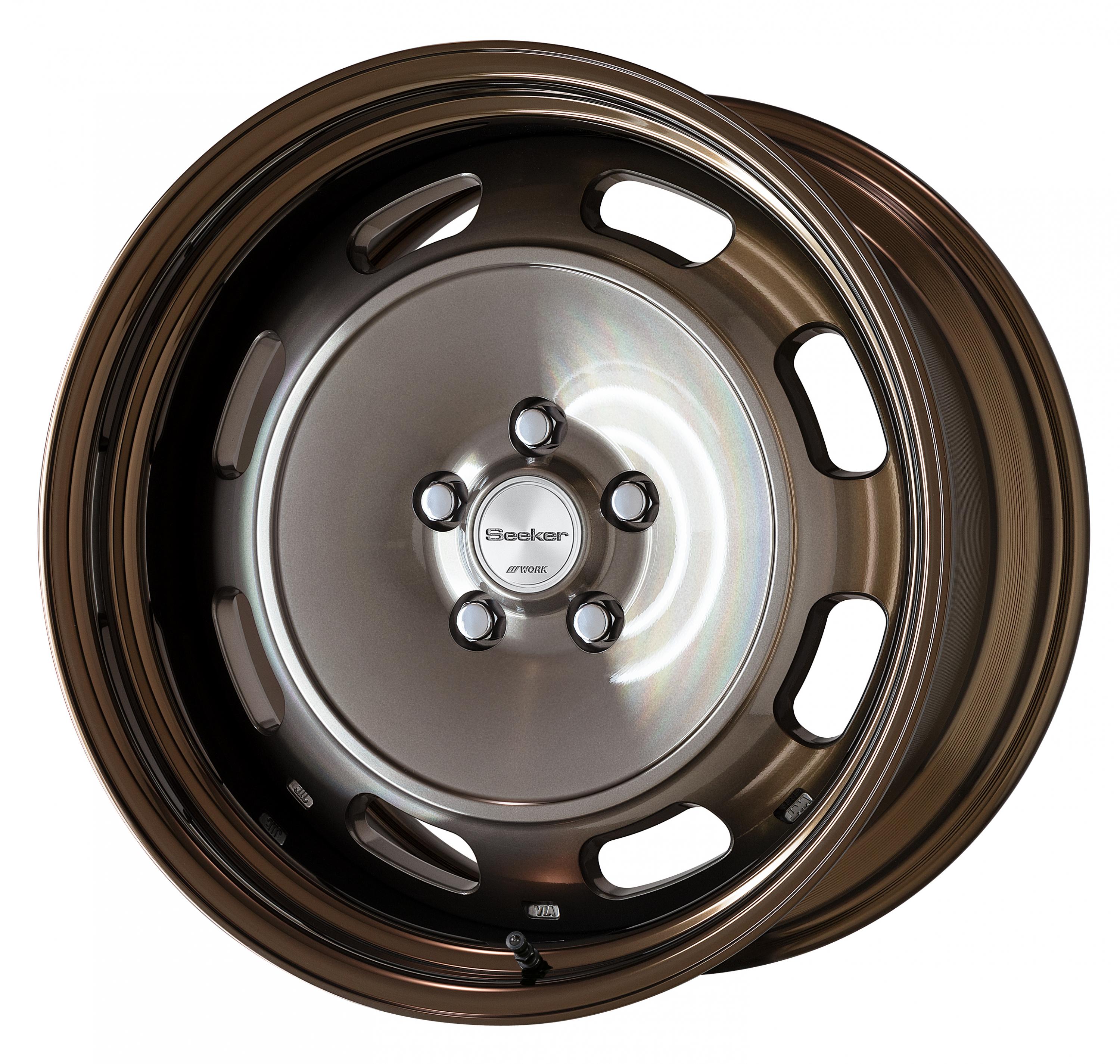 ■Size: 18-inch<br />
■Disc: Trans Gray Polish (Custom)<br />
■Rim: Step Rim (Shaped) / Bronze Anodized (Custom)<br />
■Center Cap: Standard<br />
■Air Valve: Black Air Valve (Custom)