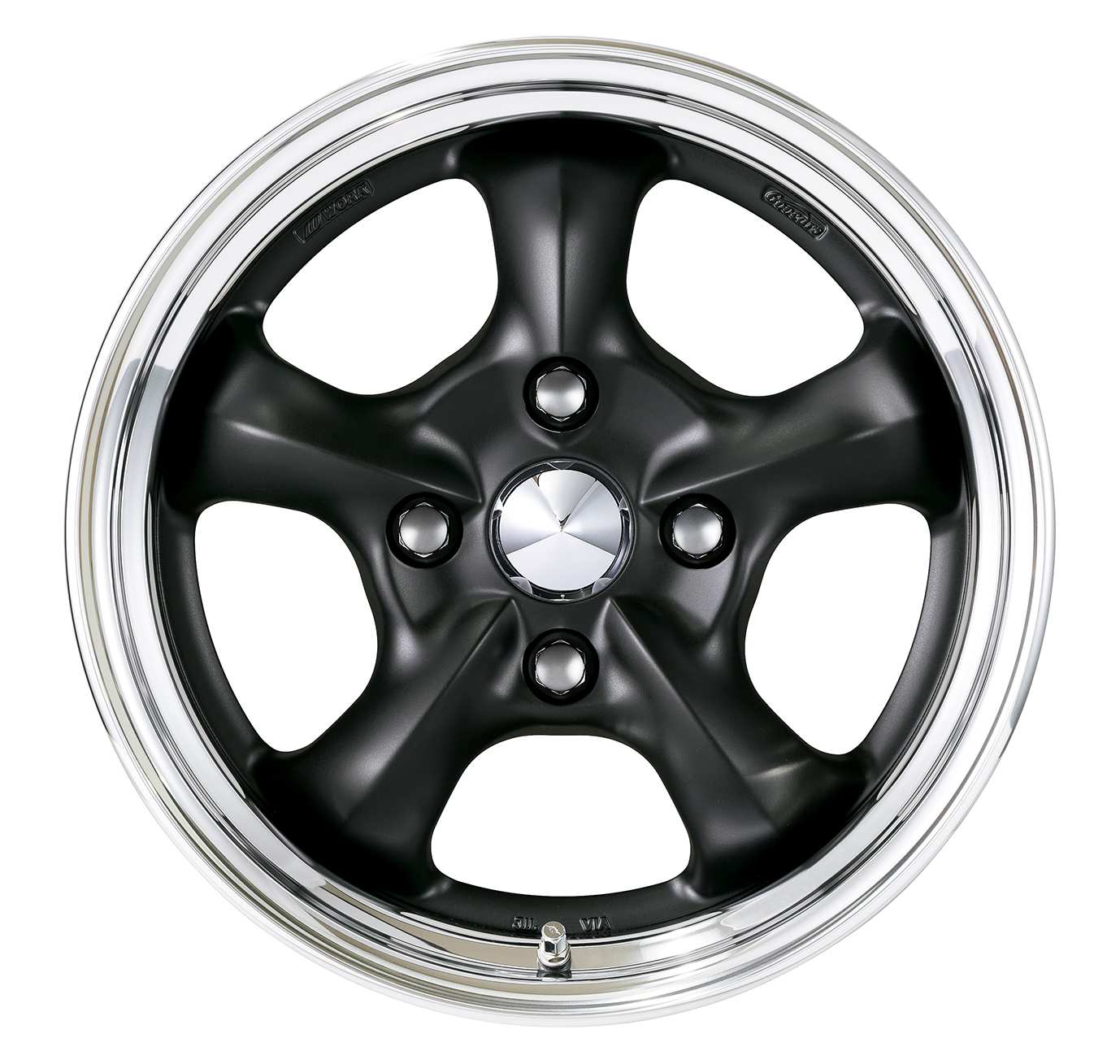 ■サイズ:15inch<br />
■ディスク:マットブラック(カスタム)<br />
■リム:NORMAL(形状)/バフアルマイト(標準)<br />
■センターキャップ:メッキ(標準)