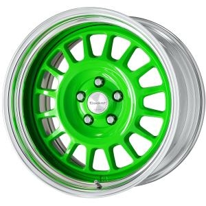 ■Size: 18 inches
■Disc: Energy Lime Green (custom)
■Rim: STEP RIM (shape)/Buff anodized (standard)
■Center cap: Standard