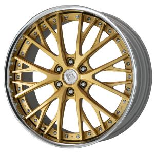 ■Size: 24 inches
■Disc: Painted/Gold (standard)
■Rim: FULL REVERSE (shape)/Buffed anodized (standard)
■Center cap: Hairline (standard)